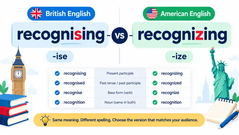 recognising or recognizing