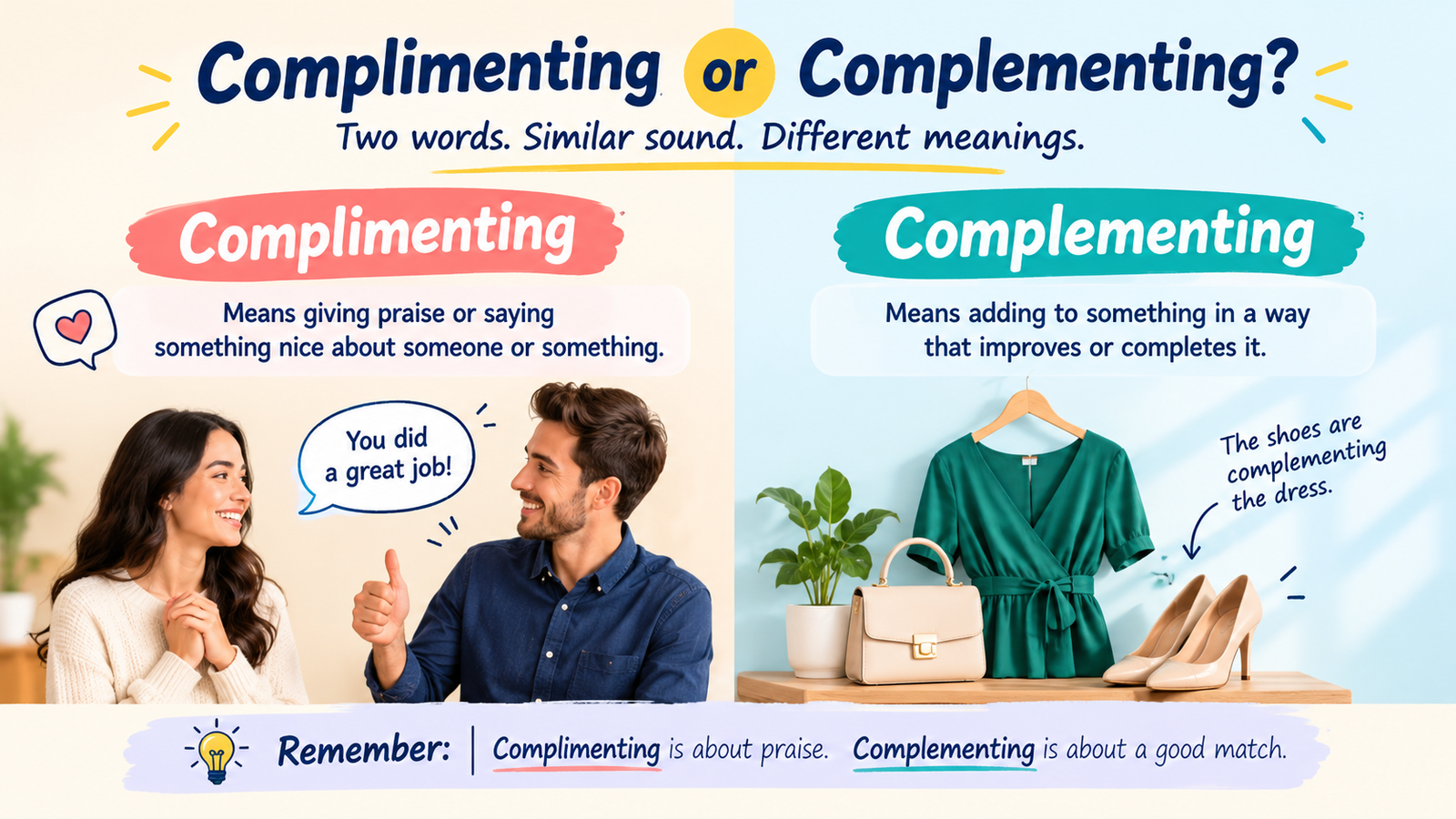 complimenting or complementing